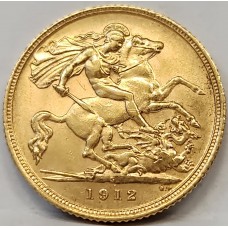 AUSTRALIA 1912 . HALF 1/2 SOVEREIGN . SYDNEY . GOLD